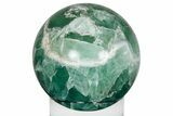 Polished Green & Purple Fluorite Sphere - Mexico #227220-1